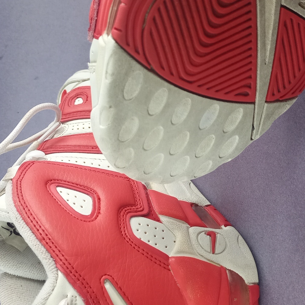 Nike Air More Uptempo Varsity Red Athletic Shoes 414962-100 - Picture 13 of 14